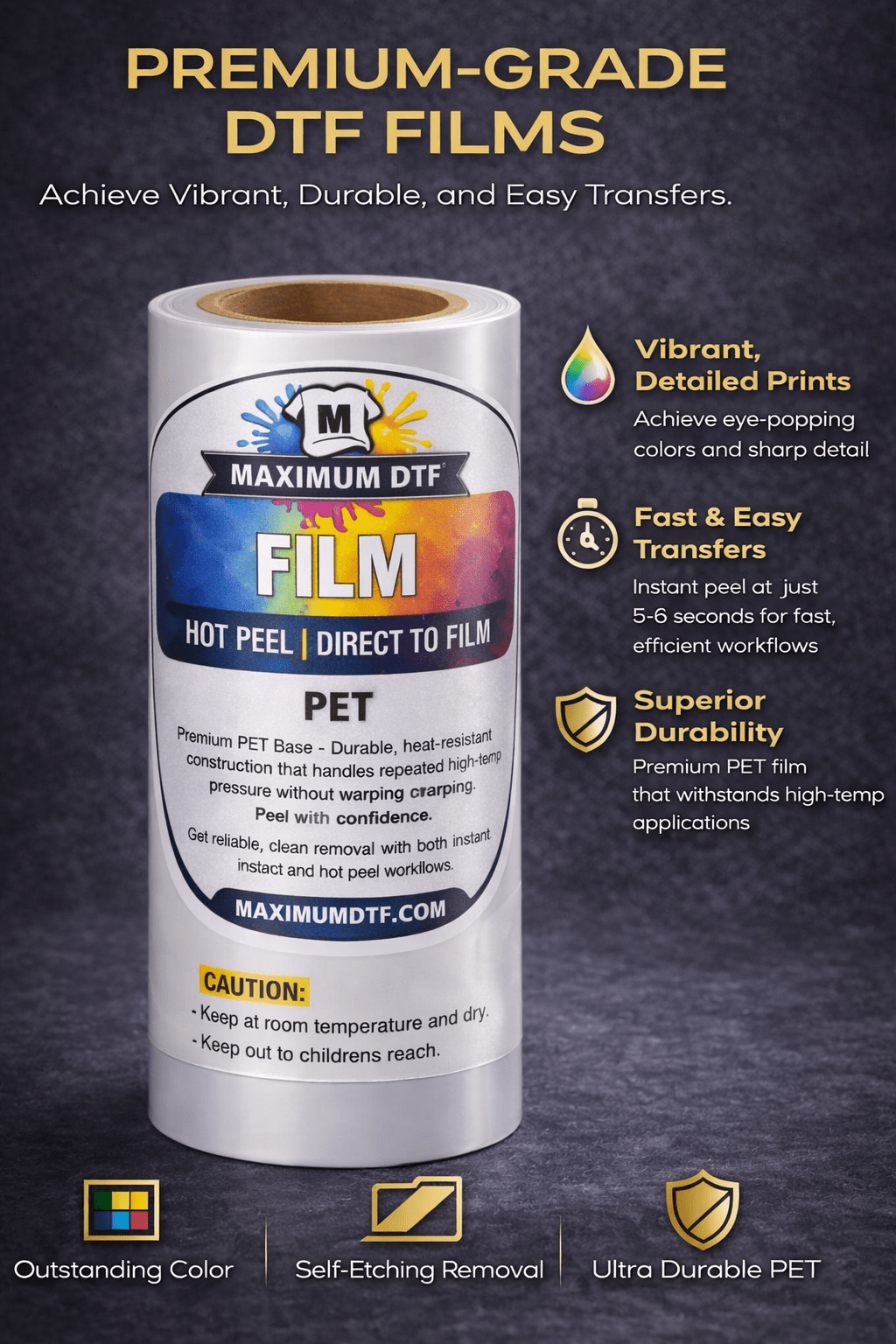 Hot Peel DTF | Transfer Film - Maximum DTF