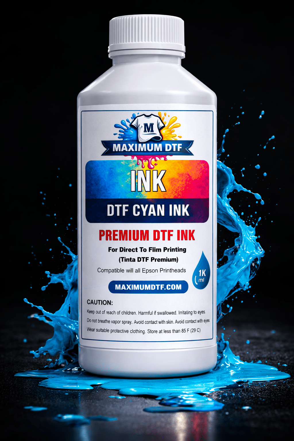 MaximumDTF | Pigment DTF Ink Cyan - Maximum DTF