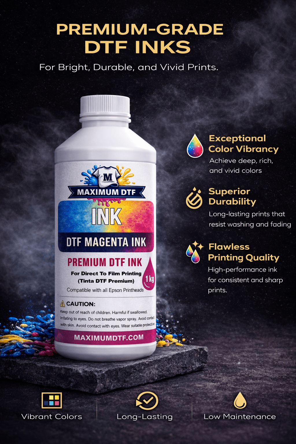 Pigment DTF Ink | Magenta - Maximum DTF